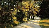 Yerres Canvas Paintings - Yerres, Path Through the Woods in the Park